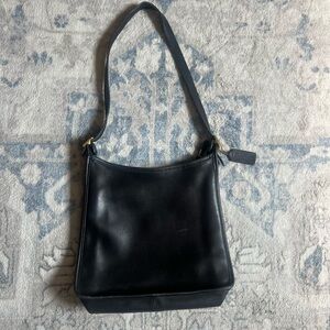 Vintage Coach 9073 Black Leather Hobo shoulder Bag